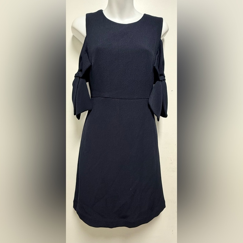 Chelsea28 Blue Cold Shoulder Sheath Dress